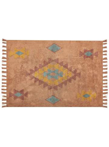 Beliani Kurzflor IGDIR in Orange/Blau/Gelb - (W) 160 x (H) 1.5 x (L) 230 cm