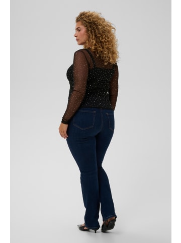 KAFFE curve T-shirt KCtina Tight fit in Black Deep CC