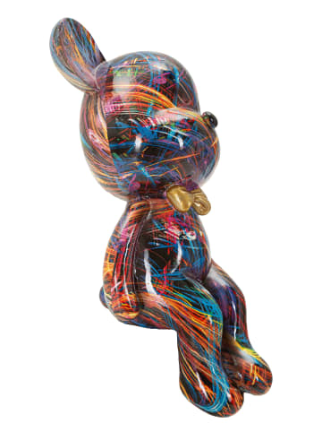 Mauro Ferretti Mehrfarbige Harzskulptur in Form eines Teddybären, 12,5 x 9,5 x 25 cm