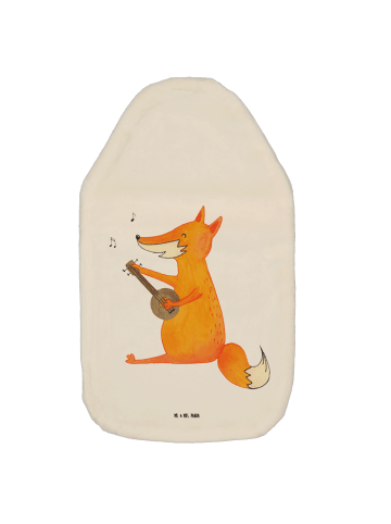 Mr. & Mrs. Panda Wärmflasche Fuchs Gitarre ohne Spruch in Weiß