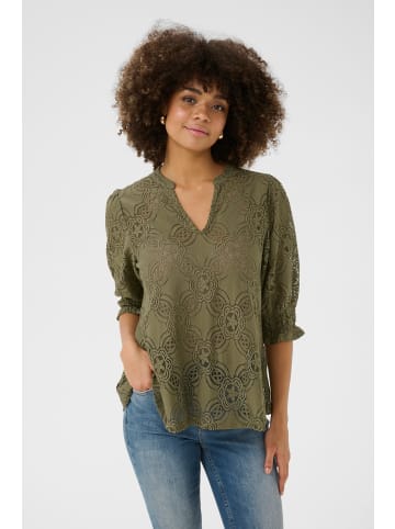 CULTURE Langarm-Bluse CUolu in Dusky Green