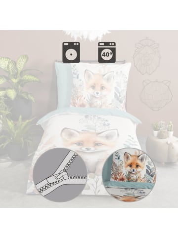 Good Morning Renforcé Kinder-Wendebettwäsche in bunt