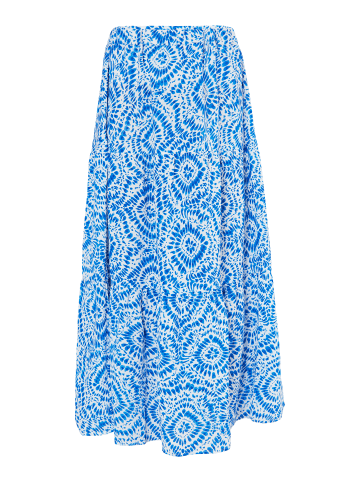 IZIA Damen Maxirock Mit Print in Blau