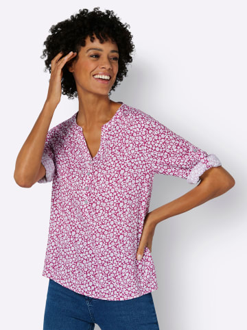 WITT WEIDEN Druckbluse in magenta-ecru-bedruckt