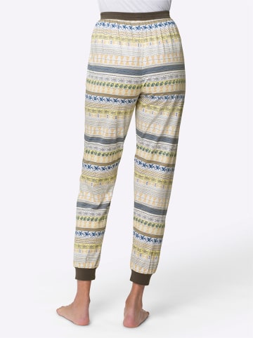 Sieh an! Schlafanzug-Hose in zitrone-steingrau-gestreift