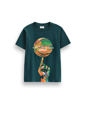 Coccodrillo T-Shirt mit kurzen Ärmeln in türkis