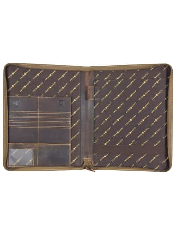 Greenburry Vintage Ringmappe Leder 26 cm braun