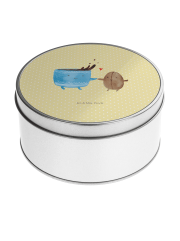 Mr. & Mrs. Panda Kaffeedose Kaffee Bohne ohne Spruch in Gelb Pastell