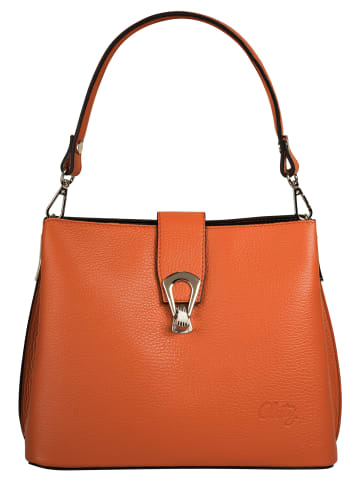 Cluty Umhängetasche echt Leder in orange