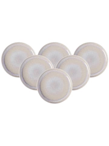 like. by Villeroy & Boch 6er Set Speiseteller Perlemor Sand in ø 27,1 cm in beige