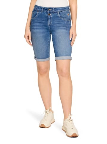 CARTOON Jeans-Shorts mit Stickerei in Blau