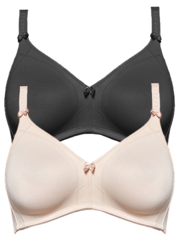 SUSA 2er Pack BH ohne Bügel Topsy in Schwarz cappuccino