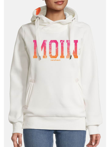 Salzhaut Hoodie SÜNN -  MOIN FARBVERLAUF Offwhite-Neon Orange-Neon Pink
