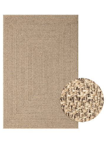 the carpet Juteteppich Kansas B in Natur