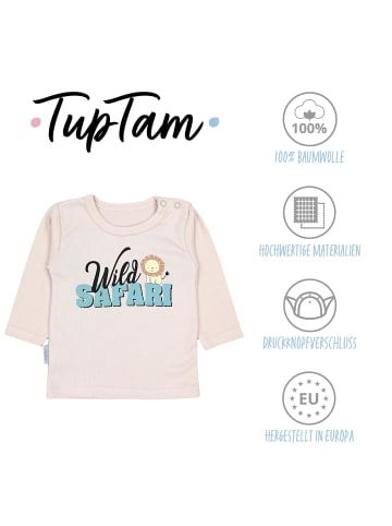 TupTam Baby Jungen Langarmshirt 5er Set in grün/beige