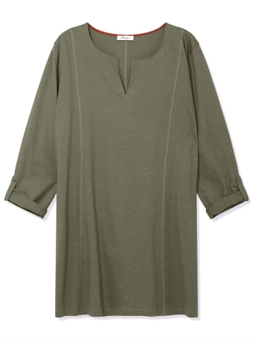 sheego Longshirt in khaki