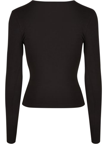 Urban Classics Urban Classics Damen Ladies Crossed Cut Out Longsleeve in black