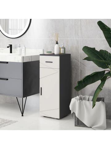 Kleankin Badezimmerschrank-30L x 30B x 82H cm-Grau