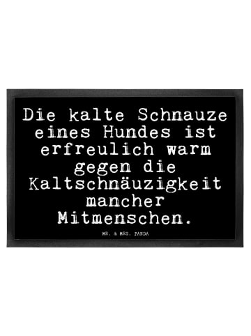 Mr. & Mrs. Panda Fußmatte Die kalte Schnauze eines... mit Spruch in Schwarz