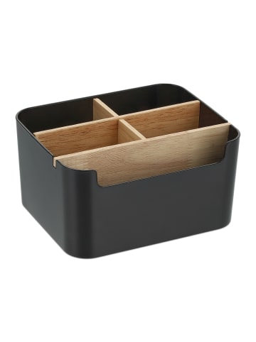 relaxdays Schreibtisch Organizer in Schwarz - (B)18 x (H)9,5 x (T)15 cm