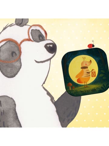 Mr. & Mrs. Panda Bierdeckel Glühwürmchen Design ohne Spruch in Weiß