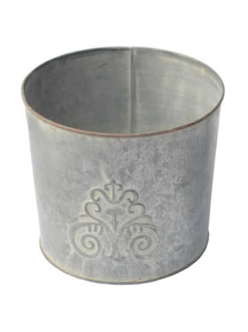AltoBelli Blumentopf VERA Antik Patina Metall 16x13 cm