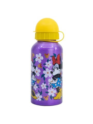 Disney Minnie Mouse Trinkflasche Aluminium, 400ml, mit Sicherheitsverschluss