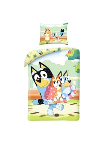 COFI 1453 Bluey Bettwäsche-Set Bettbezug 140x200 cm + Kissenbezug 60x70 cm in Grün