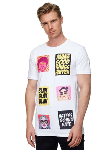 Uniplay Rundhals T-Shirt Modern Comic Pop Art Meme Fan Shirt in Weiß