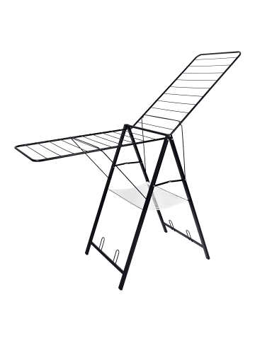 relaxdays Wäscheständer in Schwarz - (B)171 x (H)104,5 x (T)58 cm