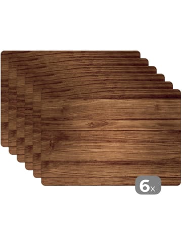 MuchoWow Platzset - Tischset (6-teilig) Braun, abwaschbar