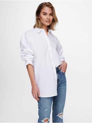 JACQUELINE de YONG Design Shirt Freizeit Hemd Bluse in Weiß