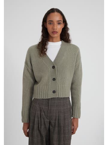 Style Republic Short Cardigan Kaschmir-Woll-Gemisch in olive melange