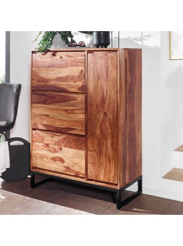 KADIMA DESIGN Schuhschrank Massivholz 88x120x40 cm Schuhregal Geschlossen