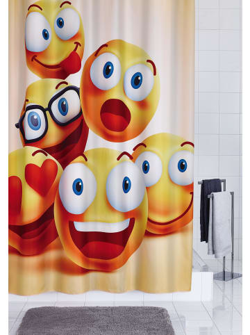RIDDER Duschvorhang Textil Smile multicolor 180x200 cm