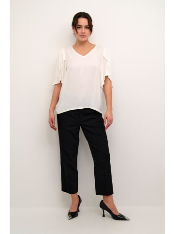 Kaffe Kurzarm-Bluse KAmina in Chalk