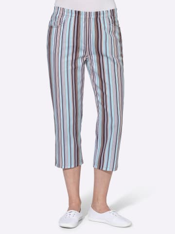 WITT WEIDEN Caprihose in aqua-gestreift