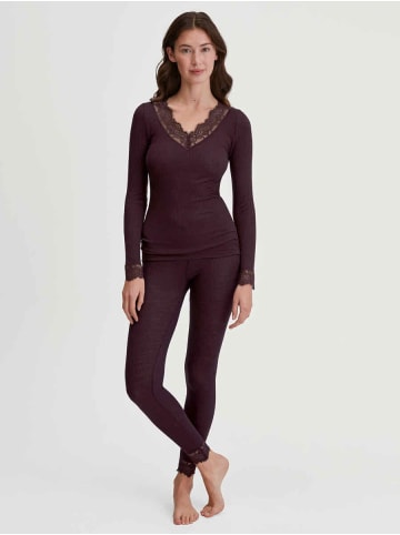 Calida Leggings Silky Wool in Black cher