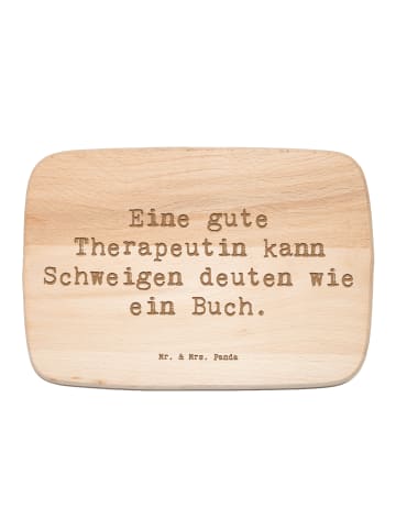 Mr. & Mrs. Panda Holzbrett Spruch Therapeutin Weisheit mit Spruch in Transparent