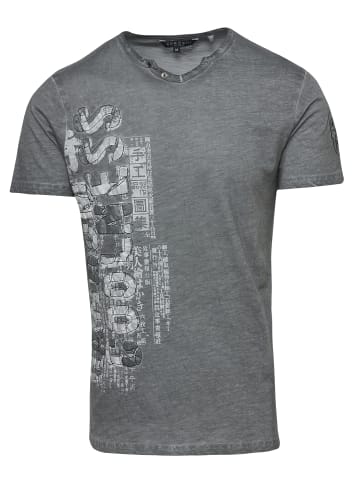 KOROSHI Kurzarm T-Shirt in grau