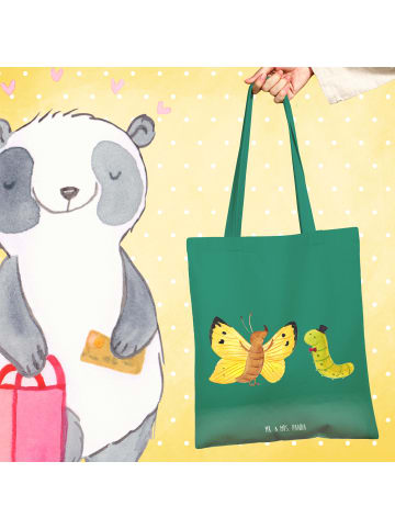 Mr. & Mrs. Panda Shopping Tasche Raupe Schmetterling ohne Spruch in Mint