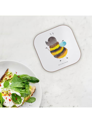 Mr. & Mrs. Panda Untersetzer für Gläser Hummel flauschig ohne Sp... in Weiß