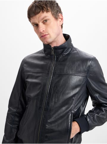 Nils Sundström Lederjacke Croatia in schwarz