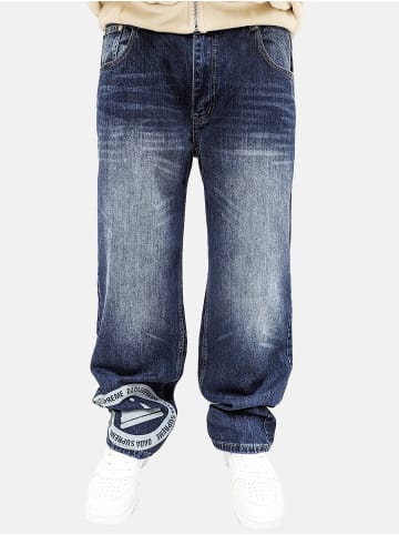 DADA Baggy Jeans im Loose Fit mit Coin-Crown Design in Blau