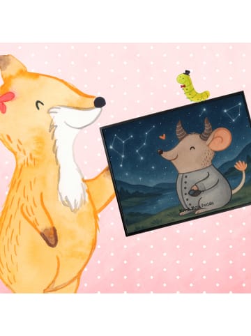 Mr. & Mrs. Panda Schreibunterlage Stier Astrologie Design ohne S... in Weiß