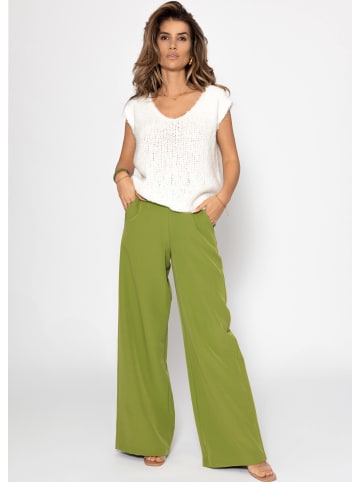 SASSYCLASSY Pullunder mit V-Ausschnitt in Offwhite