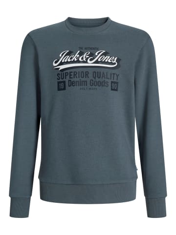 JACK & JONES Junior Sweatshirt JJELOGO SWEAT CREW 2 COL JNR in stormy weather