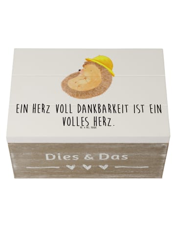 Mr. & Mrs. Panda Geschenkbox Herz Dankbarkeit Erntedankfest mit ... in Weiß