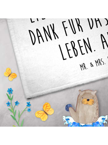 Mr. & Mrs. Panda Gästehandtuch Igel Beten mit Spruch in Weiß