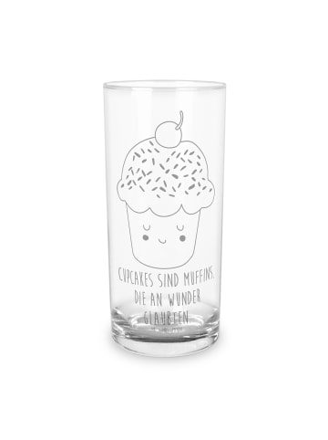 Mr. & Mrs. Panda Trinkglas Cupcake mit Spruch in Transparent